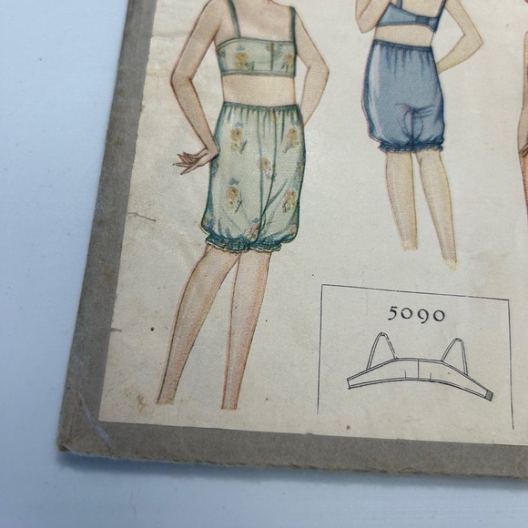 McCall Antique Early 1900's Pattern #5090 Ladies Underwear Set Size 38 HTF RARE - Picture 5 of 6